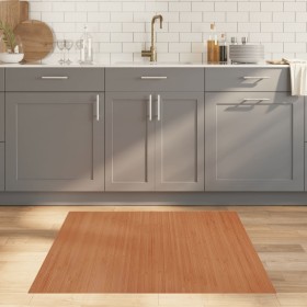 vidaXL Teppich Rechteckig Natur 100x100 cm Bambus