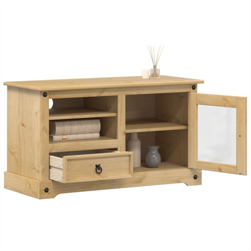 vidaXL TV-Schrank Corona 100x45x58 cm Massivholz Kiefer vidaXL TV-Schrank Corona 100x45x58 cm Massivholz Kiefer