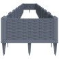 vidaXL Pflanzkasten mit Erdspießen Grau 362,5x42,5x28,5 cm PP vidaXL Pflanzkasten mit Erdspießen Grau 362,5x42,5x28,5 cm PP