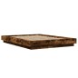 vidaXL Bettgestell mit LED Räuchereiche 140x200 cm Holzwerkstoff vidaXL Bettgestell mit LED Räuchereiche 140x200 cm Holzwerkstoff