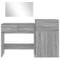 vidaXL 3-tlg. Schminktisch-Set Grau Sonoma Holzwerkstoff vidaXL 3-tlg. Schminktisch-Set Grau Sonoma Holzwerkstoff