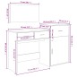 vidaXL 3-tlg. Schminktisch-Set Betongrau Holzwerkstoff vidaXL 3-tlg. Schminktisch-Set Betongrau Holzwerkstoff