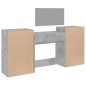 vidaXL 4-tlg. Schminktisch-Set Betongrau Holzwerkstoff vidaXL 4-tlg. Schminktisch-Set Betongrau Holzwerkstoff