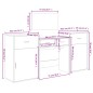 vidaXL 4-tlg. Schminktisch-Set Betongrau Holzwerkstoff vidaXL 4-tlg. Schminktisch-Set Betongrau Holzwerkstoff