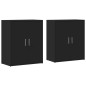 vidaXL Sideboards 2 Stk. Schwarz 60x31x70 cm Holzwerkstoff vidaXL Sideboards 2 Stk. Schwarz 60x31x70 cm Holzwerkstoff