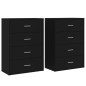 vidaXL Sideboards 2 Stk. Schwarz 60x31x84 cm Holzwerkstoff vidaXL Sideboards 2 Stk. Schwarz 60x31x84 cm Holzwerkstoff