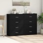 vidaXL Sideboards 2 Stk. Schwarz 60x31x84 cm Holzwerkstoff vidaXL Sideboards 2 Stk. Schwarz 60x31x84 cm Holzwerkstoff