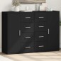 vidaXL Sideboards 2 Stk. Schwarz 60x31x84 cm Holzwerkstoff vidaXL Sideboards 2 Stk. Schwarz 60x31x84 cm Holzwerkstoff
