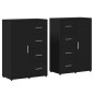 vidaXL Sideboards 2 Stk. Schwarz 60x31x84 cm Holzwerkstoff vidaXL Sideboards 2 Stk. Schwarz 60x31x84 cm Holzwerkstoff