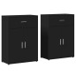 vidaXL Sideboards 2 Stk. Schwarz 60x30x84 cm Holzwerkstoff vidaXL Sideboards 2 Stk. Schwarz 60x30x84 cm Holzwerkstoff