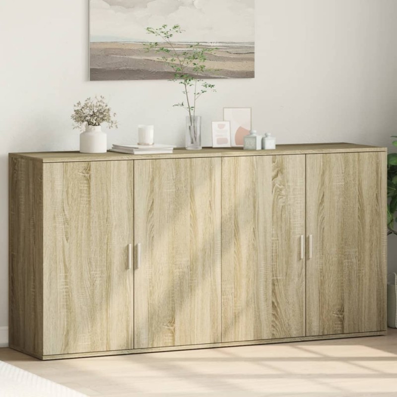vidaXL Sideboards 2 Stk. Sonoma-Eiche 79x38x80 cm Holzwerkstoff vidaXL Sideboards 2 Stk. Sonoma-Eiche 79x38x80 cm Holzwerkstoff