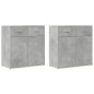 vidaXL Sideboards 2 Stk. Betongrau 79x38x80 cm Holzwerkstoff vidaXL Sideboards 2 Stk. Betongrau 79x38x80 cm Holzwerkstoff