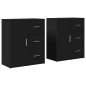vidaXL Sideboards 2 Stk. Schwarz 60x31x70 cm Holzwerkstoff vidaXL Sideboards 2 Stk. Schwarz 60x31x70 cm Holzwerkstoff