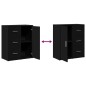 vidaXL Sideboards 2 Stk. Schwarz 60x31x70 cm Holzwerkstoff vidaXL Sideboards 2 Stk. Schwarz 60x31x70 cm Holzwerkstoff