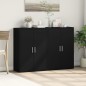 vidaXL Sideboards 2 Stk. Schwarz 60x31x84 cm Holzwerkstoff vidaXL Sideboards 2 Stk. Schwarz 60x31x84 cm Holzwerkstoff