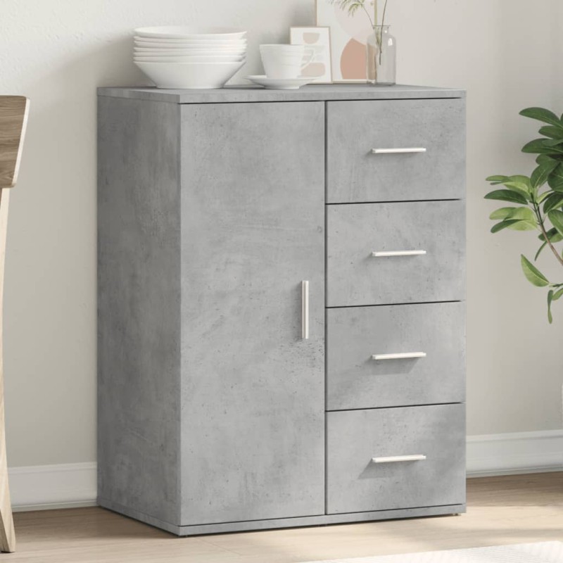 vidaXL Sideboard Betongrau 59x39x80 cm Holzwerkstoff vidaXL Sideboard Betongrau 59x39x80 cm Holzwerkstoff