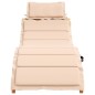 vidaXL Sonnenliegen mit Auflagen 2 Stk. Beige Massivholz Akazie vidaXL Sonnenliegen mit Auflagen 2 Stk. Beige Massivholz Akazie