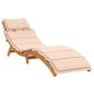 vidaXL Sonnenliegen mit Auflagen 2 Stk. Beige Massivholz Akazie vidaXL Sonnenliegen mit Auflagen 2 Stk. Beige Massivholz Akazie