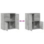 vidaXL Sideboards 2 Stk. Betongrau 60x31x70 cm Holzwerkstoff