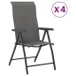 vidaXL Gartenstühle 4 Stk. Klappbar Grau Poly Rattan vidaXL Gartenstühle 4 Stk. Klappbar Grau Poly Rattan
