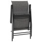 vidaXL Gartenstühle 4 Stk. Klappbar Grau Poly Rattan vidaXL Gartenstühle 4 Stk. Klappbar Grau Poly Rattan