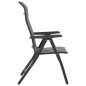 vidaXL Gartenstühle 4 Stk. Klappbar Grau Poly Rattan vidaXL Gartenstühle 4 Stk. Klappbar Grau Poly Rattan