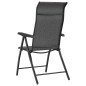 vidaXL Gartenstühle 4 Stk. Klappbar Grau Poly Rattan vidaXL Gartenstühle 4 Stk. Klappbar Grau Poly Rattan