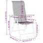 vidaXL Gartenstühle 4 Stk. Klappbar Grau Poly Rattan vidaXL Gartenstühle 4 Stk. Klappbar Grau Poly Rattan