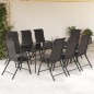 vidaXL Gartenstühle 8 Stk. Klappbar Schwarz Kaffeebraun Poly Rattan vidaXL Gartenstühle 8 Stk. Klappbar Schwarz Kaffeebraun Poly Rattan