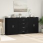 vidaXL Sideboards 3 Stk. Schwarz 60x31x84 cm Holzwerkstoff vidaXL Sideboards 3 Stk. Schwarz 60x31x84 cm Holzwerkstoff