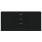 vidaXL Sideboards 3 Stk. Schwarz 60x31x84 cm Holzwerkstoff vidaXL Sideboards 3 Stk. Schwarz 60x31x84 cm Holzwerkstoff