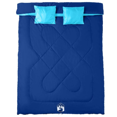 vidaXL Doppelschlafsack mit Kissen Erwachsene Camping 3-4 Jahreszeiten
