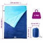 vidaXL Doppelschlafsack mit Kissen Erwachsene Camping 3-4 Jahreszeiten vidaXL Doppelschlafsack mit Kissen Erwachsene Camping 3-4 Jahreszeiten