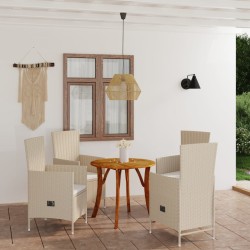 5-tlg. Garten-Essgruppe Beige