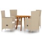 5-tlg. Garten-Essgruppe Beige 5-tlg. Garten-Essgruppe Beige