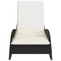 vidaXL Sonnenliege mit Auflage Schwarz 60x205x73 cm Poly Rattan vidaXL Sonnenliege mit Auflage Schwarz 60x205x73 cm Poly Rattan