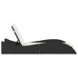 vidaXL Sonnenliege mit Auflage Schwarz 60x205x73 cm Poly Rattan vidaXL Sonnenliege mit Auflage Schwarz 60x205x73 cm Poly Rattan