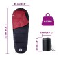 vidaXL Mumienschlafsack für Erwachsene Camping 3 Jahreszeiten vidaXL Mumienschlafsack für Erwachsene Camping 3 Jahreszeiten