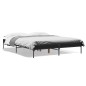 vidaXL Bettgestell Schwarz 160x200 cm Holzwerkstoff und Metall vidaXL Bettgestell Schwarz 160x200 cm Holzwerkstoff und Metall