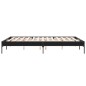 vidaXL Bettgestell Schwarz 160x200 cm Holzwerkstoff und Metall vidaXL Bettgestell Schwarz 160x200 cm Holzwerkstoff und Metall