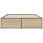 vidaXL Bettgestell Sonoma-Eiche 160x200 cm Holzwerkstoff und Metall vidaXL Bettgestell Sonoma-Eiche 160x200 cm Holzwerkstoff und Metall