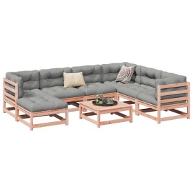 vidaXL 8-tlg. Garten-Sofagarnitur mit Kissen Massivholz Douglasie