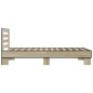 vidaXL Bettgestell Sonoma-Eiche 75x190 cm Holzwerkstoff und Metall vidaXL Bettgestell Sonoma-Eiche 75x190 cm Holzwerkstoff und Metall