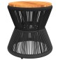 vidaXL Couchtisch mit Drahtgestell Schwarz Ø 45x44 cm Akazienholz vidaXL Couchtisch mit Drahtgestell Schwarz Ø 45x44 cm Akazienholz