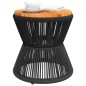 vidaXL Couchtisch mit Drahtgestell Schwarz Ø 45x44 cm Akazienholz vidaXL Couchtisch mit Drahtgestell Schwarz Ø 45x44 cm Akazienholz