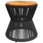 vidaXL Couchtisch mit Drahtgestell Schwarz Ø 45x44 cm Akazienholz vidaXL Couchtisch mit Drahtgestell Schwarz Ø 45x44 cm Akazienholz