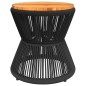 vidaXL Couchtisch mit Drahtgestell Schwarz Ø 45x44 cm Akazienholz vidaXL Couchtisch mit Drahtgestell Schwarz Ø 45x44 cm Akazienholz