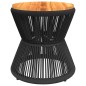 vidaXL Couchtisch mit Drahtgestell Schwarz Ø 45x44 cm Akazienholz vidaXL Couchtisch mit Drahtgestell Schwarz Ø 45x44 cm Akazienholz