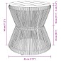 vidaXL Couchtisch mit Drahtgestell Schwarz Ø 45x44 cm Akazienholz vidaXL Couchtisch mit Drahtgestell Schwarz Ø 45x44 cm Akazienholz