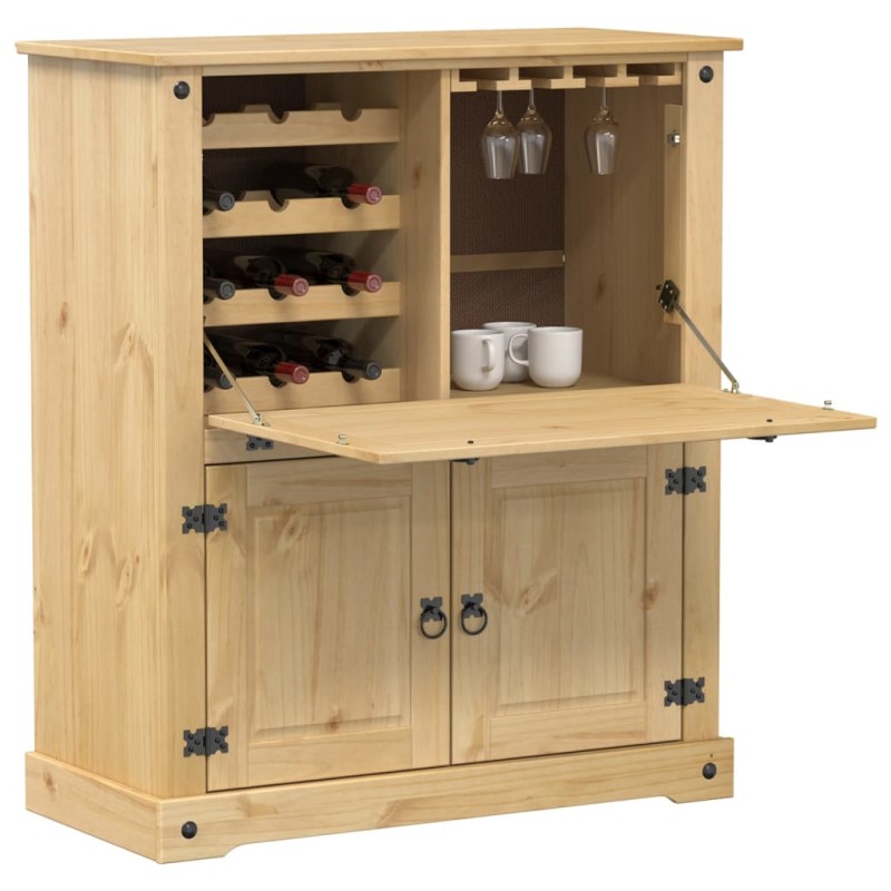 vidaXL Weinschrank Corona 97x45x114 cm Massivholz Kiefer vidaXL Weinschrank Corona 97x45x114 cm Massivholz Kiefer